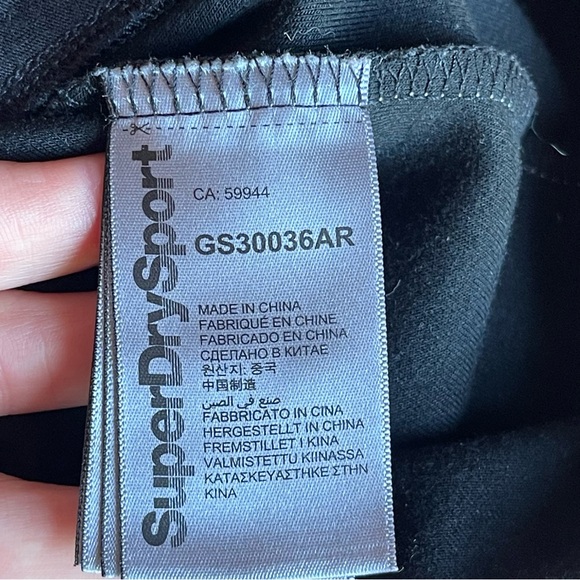 Superdry Sport Core Tech Funnel Hoodie Gray and Black Vented Size 10 Sporty - Picture 12 of 16